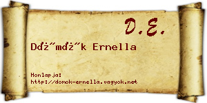 Dömök Ernella névjegykártya